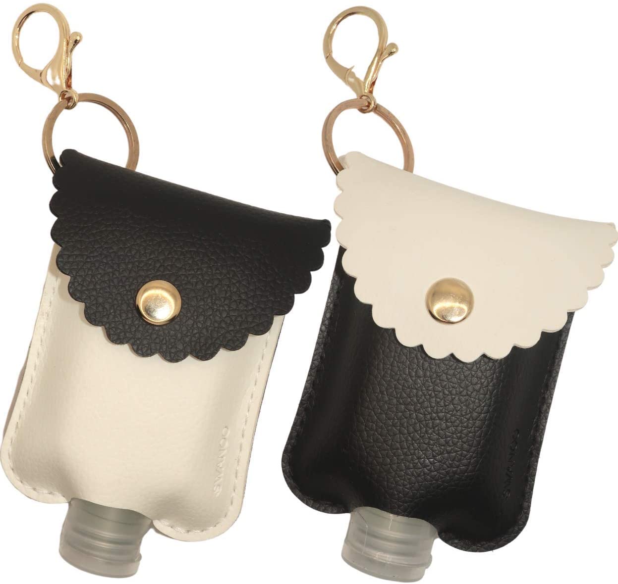 Swanoo Hand Sanitizer Holder Keychain - Compatible with Any Travel Size 2oz Sanitizer Bottl - Swanoo